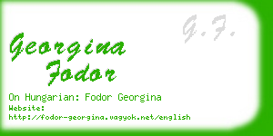 georgina fodor business card